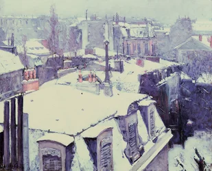 Vista de techos (efecto de nieve) o techos bajo la nieve, 1878